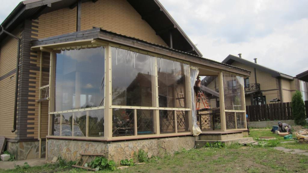 Мягкие окна для веранды и террасы в Москве и МО под ключ Пакет Престиж